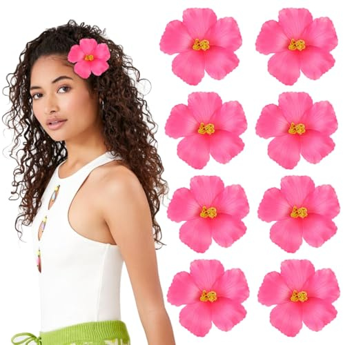 Ciieeo 10 Pezzi fiore di ibisco artificiale fiori artificiali di ibisco fiori di ibisco per torte home decor decorazione casa pianta piante da appartamento fiore di festa fiore finto eva