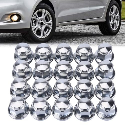 20 Stück Radmutter Verchromt M12 x 1.5 C für Ford Alufelge Geschlossene Radmuttern SW19 60° 12657, 46708, 45139