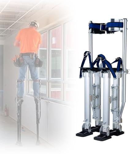 18''-30'' Arbeitsstelzen, Aluminium, Verstellbare Trockenbaustelzen Für Erwachsene Mit Rutschfesten Fußplatten Und PVC-Knieschützern, Kapazität 220 Lbs, Für Sheetrock-Deckenmalerei, Malerklebeband