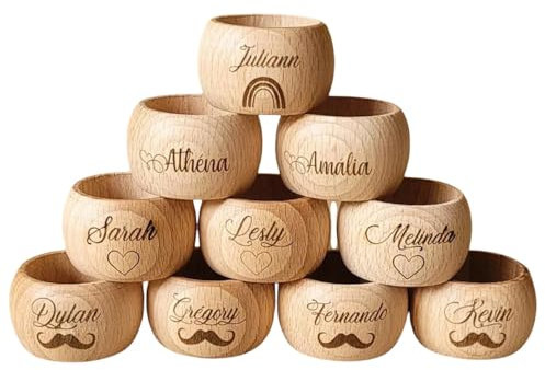 Portatovaglioli In Legno Personalizzati Con Nome, Portatovaglioli Nuziali Personalizzati, Bomboniere Rustiche, Festa Di Battesimo Di Natale, Decorazioni For La Tavola Da Cucina, Accessori