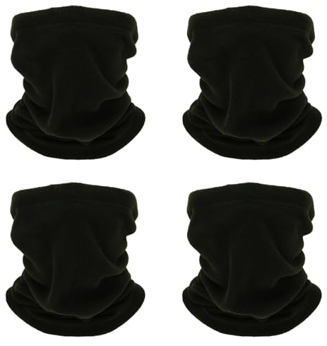 SMEHCF 4 Cache-cou multifonction pour femme et homme cache-cou écharpe demi-masque pour visage ski pêche randonnée cyclisme moto respirant lavable coupe-vent Noir