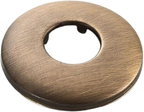 Wandspaltflansch, runde Rosettenplatte, 1/2'' 3/4'' Dusche dekorative Abdeckung Lochstopfen Rost runde Dekorplatte Badezimmer Waschbecken Wasserhahn Zubehör(Black)