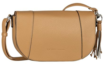 TOM TAILOR Denim Priya Damen Überschlagtasche Umhängetasche Mittelgroß Braun