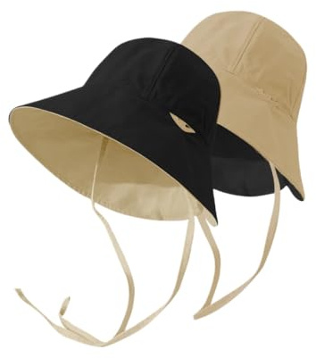 YAMEE Fischerhut Damen Sommer Reversibel mit Pferdeschwanz Loch,Bucket Hut Damen Wasserdicht Schnelltrocknend,Anglerhut Damen Faltbar Leicht mit Windkordel,Sonnenhut Frauen UV-Schutz,Reisen,Strand