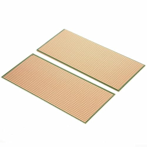 Ungeschnittene Leiterplatten, Packung mit zwei Kupfer-Leiterplatten, Maße ca. 6 x 5 cm, Breite 14 cm, geeignet für DIY-Projekte