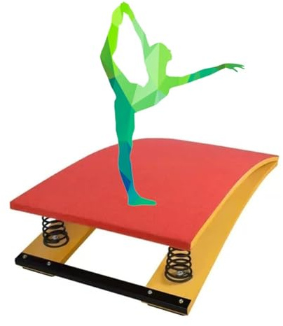 FUYAO Tragbares Mini-Trampolin mit 2 Federn, ideal für Heim- und Schulgymnastik, 50 x 80 x 20 cm