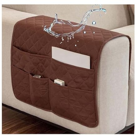 YNJJKA Couch Armlehne Schutz Sessel Schonbezüge Sofa Armlehnenschoner Armlehnenbezüge Anti-rutsch Liegestuhl Sesselschoner Armkappen Für Stühle Relaxsessel Armlehnen Bezug(Kaffee)