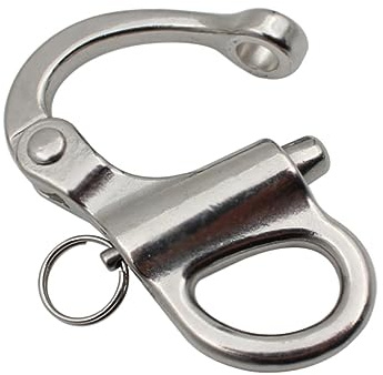 BCOATH Creative Fixed Stainless Steel Snap Shackle Heavy Duty Eye Hook for Boat Sailing and Quick Release Design for Versatile Applications