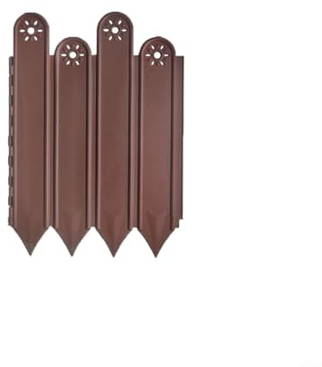 HavenDomicile Lot de 10 panneaux de clôture de jardin en polypropylène pour bordure de parterre de fleurs, bordures de légumes, décoration de cour (marron)