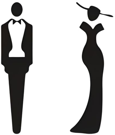 deegbbyi Cartel Baño, Señales de Baños para Hombres y Mujeres, Selbstklebend WC Hombre Mujer, Señal Aseos - Inodoro Carteles - Signo Baño (Negro)