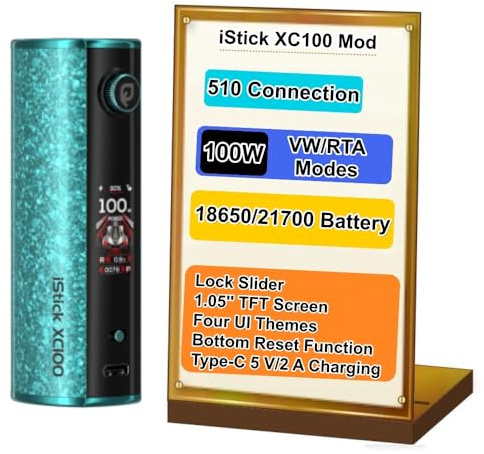 For Eleaf iStick XC100 Mod 100 W Box Vape Control deslizante de bloqueo