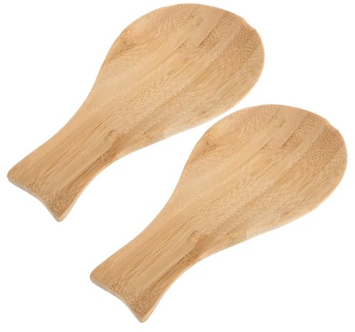 DOITOOL 2 Pièces Porte-cuillère Bois Support Ustensiles de Cuisine Rustique Résistant Chaleur pour Comptoir Repose-cuillère Compatible Spatule Louche Pince Rangement Pratique pour Cuisine