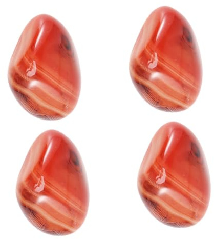 TOGEVAL 4 Piezas de Ágata Sardónice Natural Pulida para Meditación y Tranquilidad Mental, Piedras Irregulares para Uso en Vehículos y Fabricación de Joyas Color Aleatorio