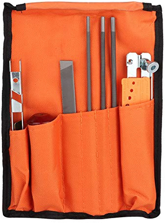 Kadimendium Chain Saw Sharpening Kit Portable Durable Chainsaw File Tool Set for Safer Work 10Pcs Guide Bar File Fit for Chainsaw Maintenance Professionals