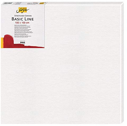 Kreul 610010 – Solo Goya Stretchad duk Basic Line, kilram ca. 100 x 100 cm, med bomullsduk 4-faldig grundad, perfekt för olja, akryl och gouachfärg