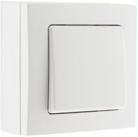 Zenitech - Interrupteur Va & Vient 10A - Appareillage Électrique sans Vis Apparente - Compatible Moulures Standards - Fixation Facile - Normes NF et CE - Blanc - Prêt à Poser