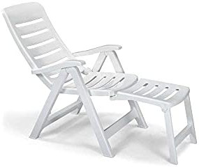 Scab Rudiano SAB034 Poltrona Quintilla con Prolunga, Bianco