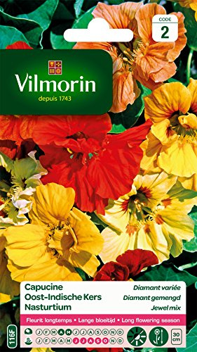 Vilmorin 5192442 Pack de Graines Capucine Diamant Variée Double Naine