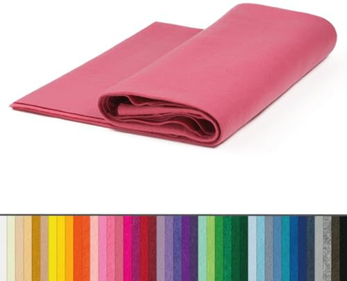 The Felt Store Bastelfilz Meterware (Breite 1,80 m) 1,6 mm dick – altrosa, 100% weicher Acryl-Filz, farbintensiver und langlebiger als Polyester, ideal zum Nähen & Basteln mit Kindern