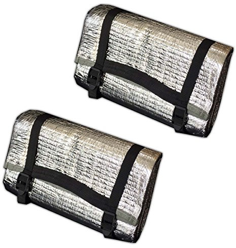 2er Set Campingmatte 60 x 190 cm Trekking Isomatte faltbar Outdoor Matratze Schlafmatte