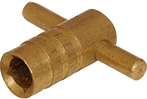 Merriway BH07363 Solid Brass T-Bar Radiator Bleed Keys, 5mm-Pack of 20 Hardware, Gold Tone, 20 Piece