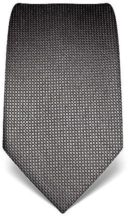 Vincenzo Boretti Herren Krawatte reine Seide gepunktet edel Männer-Design zum Hemd mit Anzug für Business Hochzeit 8 cm schmal/breit grau