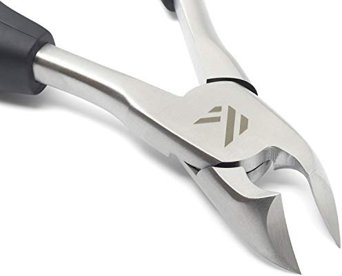 KLIPP Tagliaunghie per unghie spesse – Tagliaunghie incarnite e tagliaunghie per cuticole in acciaio inossidabile antiruggine con lame corte curve, impugnature ergonomiche