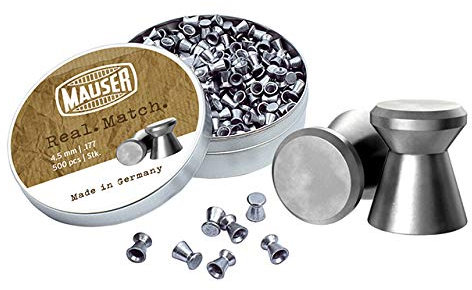 MAUSER Real Match Diabolos 2500St. Luftgewehrmunition/-Kugeln 4,5mm Flachkopf 5x500er Dose