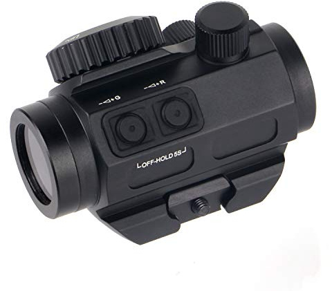 FOCUHUNTER Optics Zielfernrohr 1 X 22 Rot/Grün-Punkt-Visier, wasserdicht, beschlagfrei und stoßfest 3MOA Sight Tactical 20 mm Picatinny-Visier für die Jagd auf Kurzwaffen