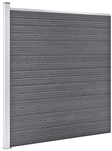 vidaXL Gartenzaun WPC 353×186 cm Grau
