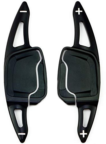 Overdrive-Racing Schaltwippen Verlängerung Kompatibel mit Audi A1 A3 S3 A4 S4 A5 S5 A6 S6 A7 S7 RS7 A8 S8 E-Tron DSG S-Tronic Typ-F Alu Schwarz Shift Paddles Shifter Extensions Lenkrad Schaltung