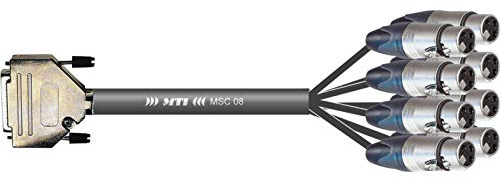 Music Store Studio Multicore Pro 8, 1.0m XLR Female to D-Sub 25, Analoge Multicore Kabel