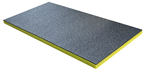 Shadow Foam Feuille moyenne – 1000 mm x 500 mm | Découpe et décollage de la mousse pour l'organisation de boîtes à outils, les systèmes de rangement de bricolage et d'outils (30 mm, jaune)
