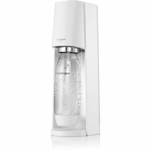 sodastream Gasador Terra White Value Pack x2 con 2 botellas fundidas lavables en lavavajillas de 1L y 1 cilindro de CO2 Quick Connect para gasear hasta 60L