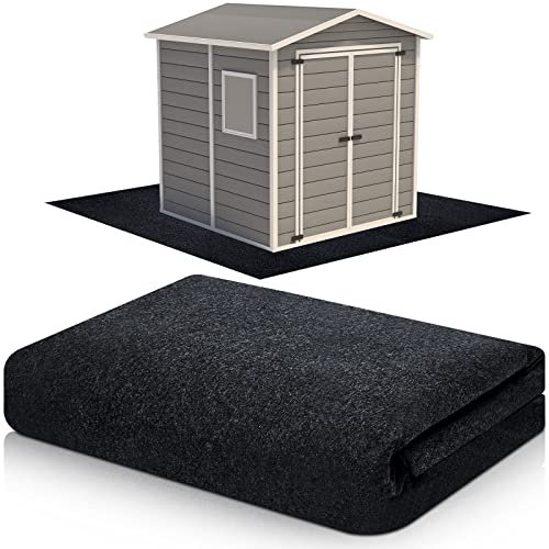Haull Outdoor Storage Shed Floor Mat Waterproof Outdoor Carport Mat Thickened Soft Patio Furniture Mat Washable with Non Slip Backing, Storage Shed Not Included (8.2 x 8.2 ft)