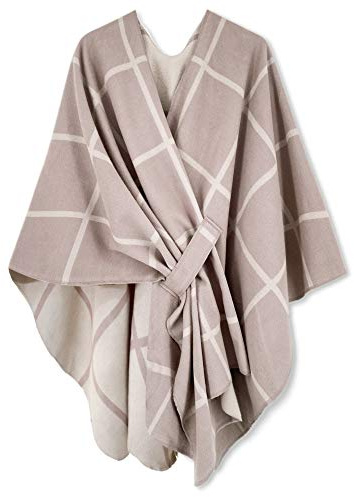 Breezy Lane Damponcho, halsduk, stickad cape, vändbar, elegant, överdimensionerad ruana, cardigan, present till mamma, one size
