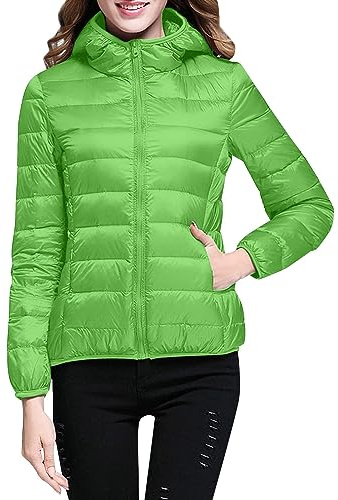 Cocila Piumini Sportivi Giacca leggera calda da donna Cappotto invernale antivento con cappuccio con riciclato Cappotto invernale in piumino d'anatra bianco caldo con cappuccio corto e Giacca