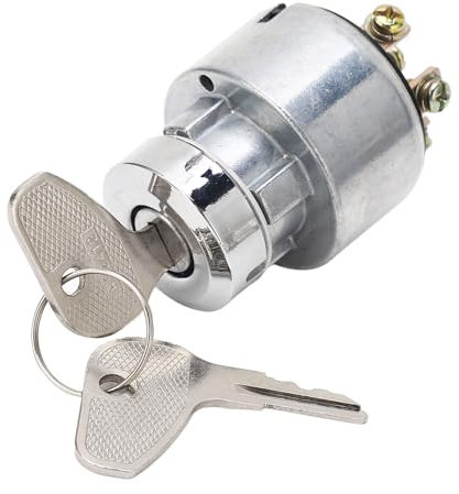 Interruptor de Llave de Encendido Kubota 66021 55140 35260 31852 para Tractores Kubota M4030 M4700 Interruptor de Arranque con 2 Llaves Interruptor de Encendido del Tractor