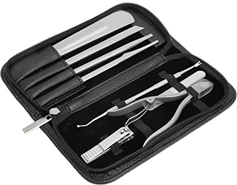 Kit Professionale per Pedicure con Strumenti in Acciaio Inossidabile per il Trattamento delle Unghie Incarnite, Rimozione dei Calli e Nail Art - Ideale per Paronichia, Calli e