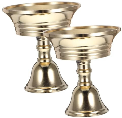 AOKWAWALIY Öllampenhalter, Kerzenhalter aus reinem Kupfer, Altar, dekorativer Kerzenhalter, 2 Stück