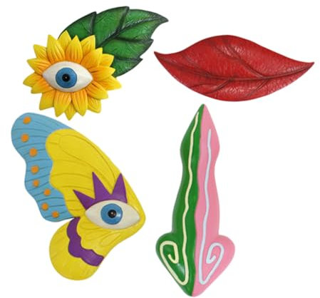 Milisten Décorations Visages Arbres Extérieur Ornaments Visages Arbres Jardin Décoration Murale Originaux Colorés