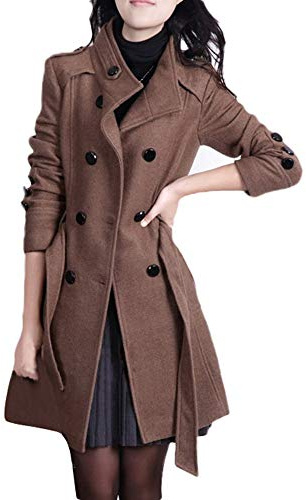 Cocila Prime Deals Of The Day Prime Sale Fashion Warm Button Loose Winter Button Coat Sleeve Jacket Long With Belt Women Women's Coat Fitted Windbreaker Women Lightweight Pea Coa Clearance Bargains