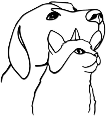 Generico Arte da Parete in Metallo for Cani e Gatti, Decorazione Minimalista con Silhouette di Animali da Parete, Scultura da Parete Nera sospesa, Decorazione da Parete for Soggiorno, Camera da Letto