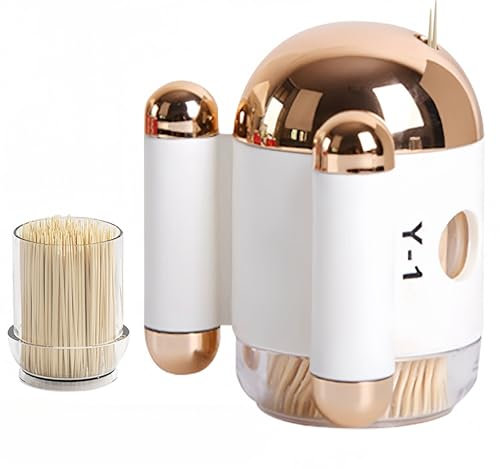 PEFWO Porta stuzzicadenti, divertente dispenser per stuzzicadenti con 350 stuzzicadenti, scatola dispenser per stuzzicadenti, per casa, soggiorno, cucina (razzo)