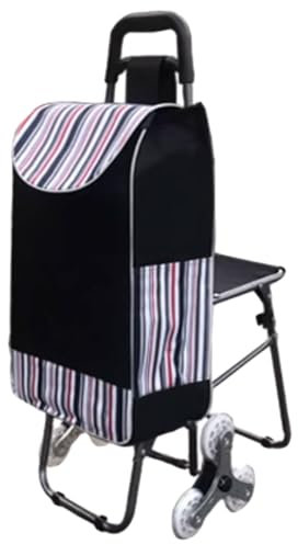 Diable à Monter Les escaliers, Chariot de Courses Portable, Chariot de Courses Pliable de Grande capacité pour la Maison, Le Magasin, Le Garage, Peut Supporter 330 LB
