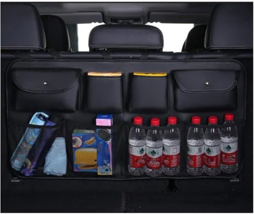 SSCOR Kofferraum Organizer Auto Für Opel Crossland X 2017-2022 2023,Faltbar Autos Rückenlehne Eines Aufbewahrungstasche,Hängende rutschfest Kofferraumtasche,A/Black