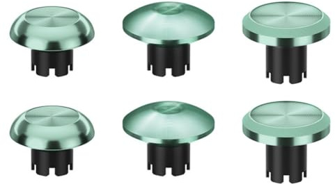 Hzxkqmil Thumbsticks de Metal de Repuesto para PS5 Edge Controller - 6 en 1 Joystick Analógico Palanca de Pulgar Intercambiable Accesorios Personalizados, Verde Claro