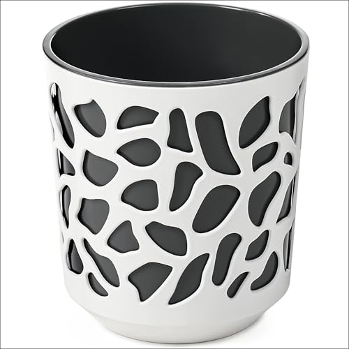 KONZEPT Blumentopf 30 cm Durchmesser, große - 12 Liter, Übertopf aus Kunststoff für Zimmerpflanzen ideal für Wohnzimmer, Küche und Balkon