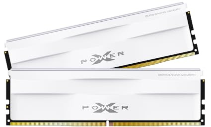 Silicon Power DDR5 32GB (2x16GB) Zenith 6000MT/s (PC5-48000) 288-pin CL36 1.35V UDIMM Desktop Memory Module RAM SP032GXLWU60FFDG White