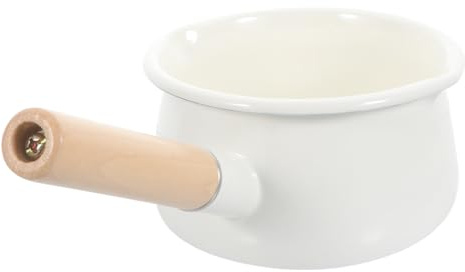 ZUNOXAZ Pentolino Smaltato Multifunzione con Piatto per Riscaldare Latte Zuppe e Porridge Manico Ergonomico per Cucina Domestica
